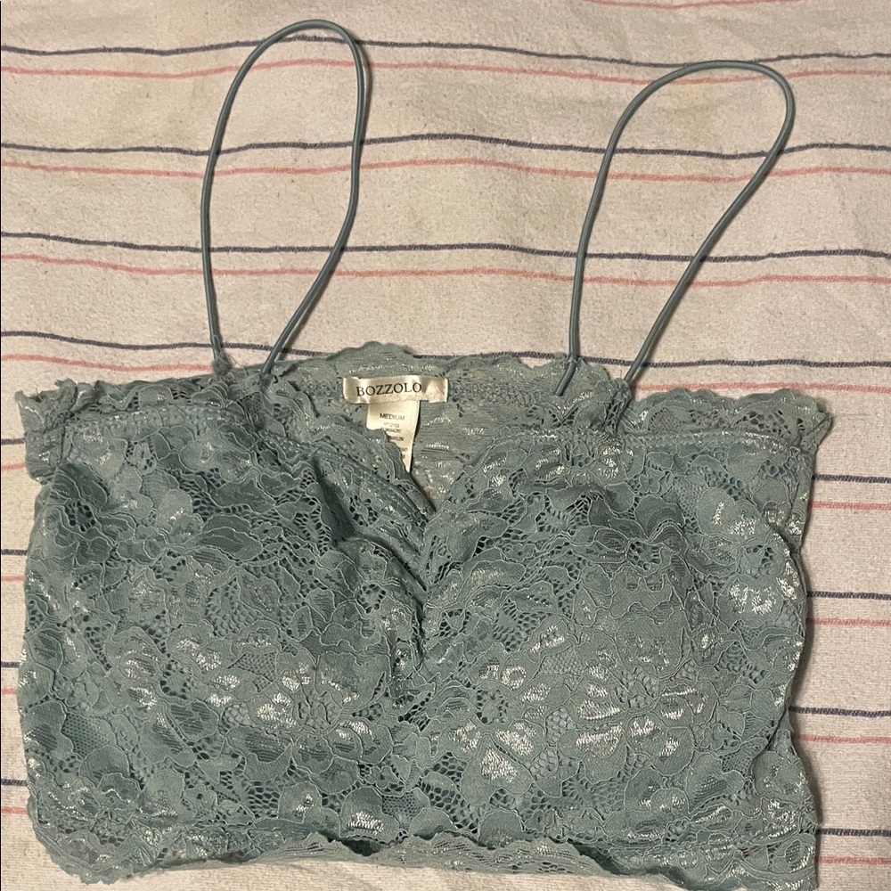 5/$25 SALE Bozzolo Size Medium Teal Lace Bralette